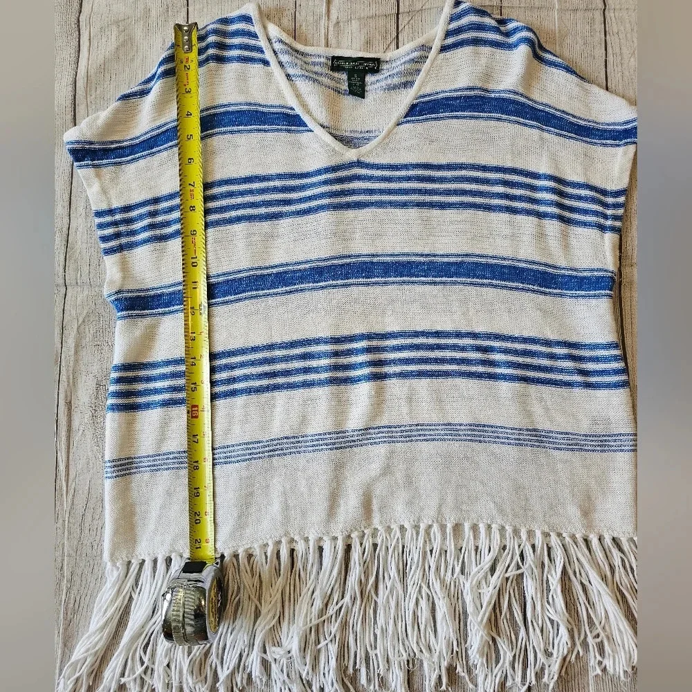 Lauren Jeans Co Ralph Lauren •Size Small• White Blue Striped Linen Cotton Blend - Picture 6 of 7
